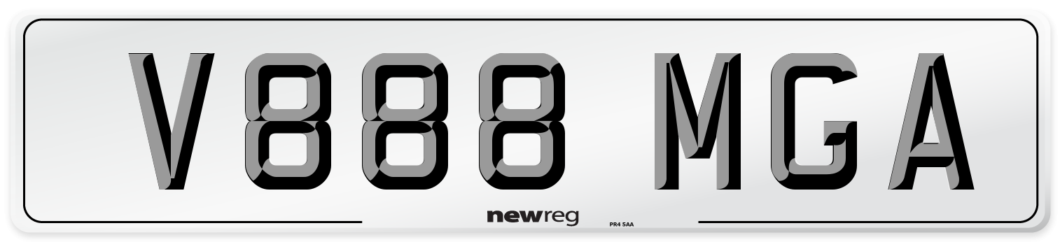 V888 MGA Number Plate from New Reg